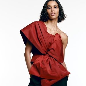 H&M Trendy Festive Bow Front Top